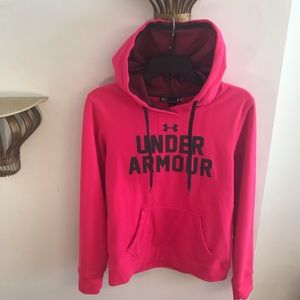 Under Armour Pullover Pink Hoodie Sweatshirt, Size Small, Barbie, Women’s Petite